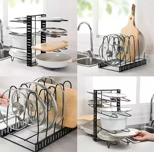 ESTANTE ORGANIZADOR PARA OLLAS Y SARTENES AJUSTABLE COCINA-3