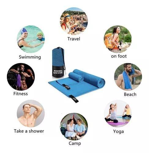 Toalla Baño Viaje De Microfibra De Secado Rápido, 3 Pcs-2