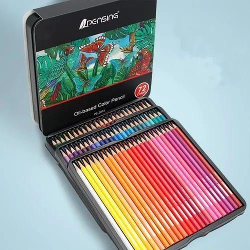 Set 72 Lapices Colores Arte Profesional Base Aceite Dibujo-0