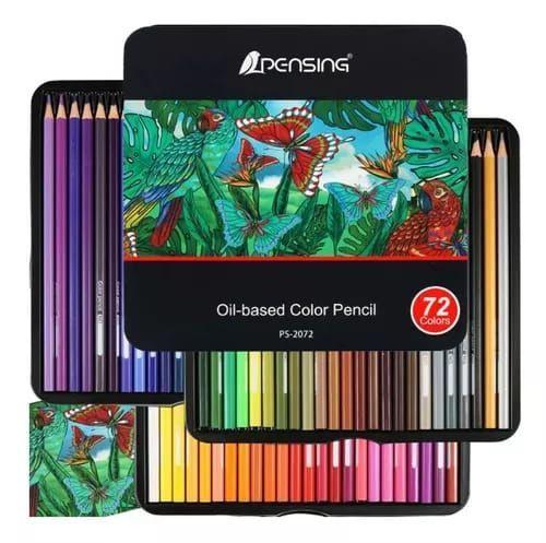 Set 72 Lapices Colores Arte Profesional Base Aceite Dibujo-2