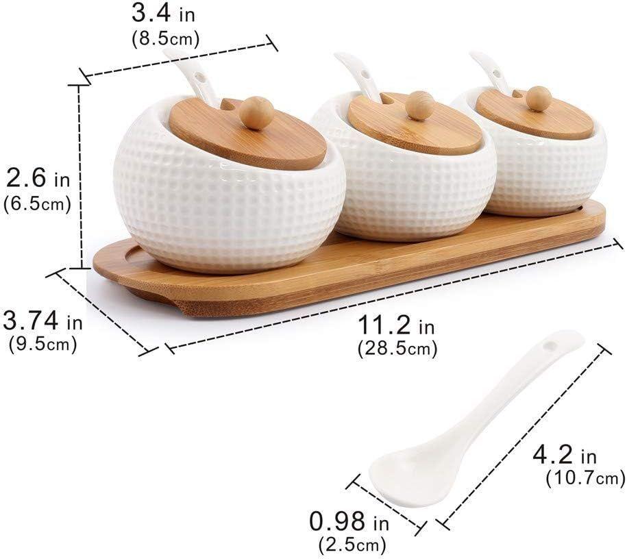 JUEGO 3 ESPECIEROS CERAMICOS CON TAPA Y BASE DE BAMBU-3