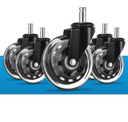 PACK 5 RUEDAS DE SILICONA PARA SILLAS DE OFICINA / GAMER-0