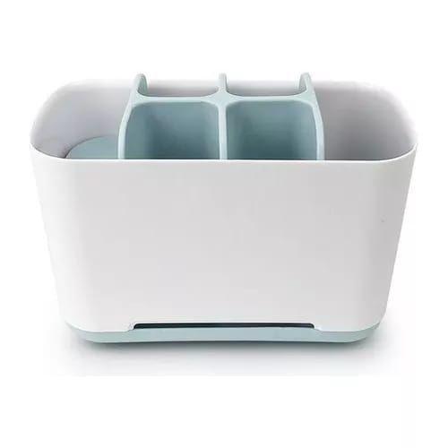 PORTA CEPILLO DE DIENTES CELESTE/BLANCO ORGANIZADOR BAÑO-2