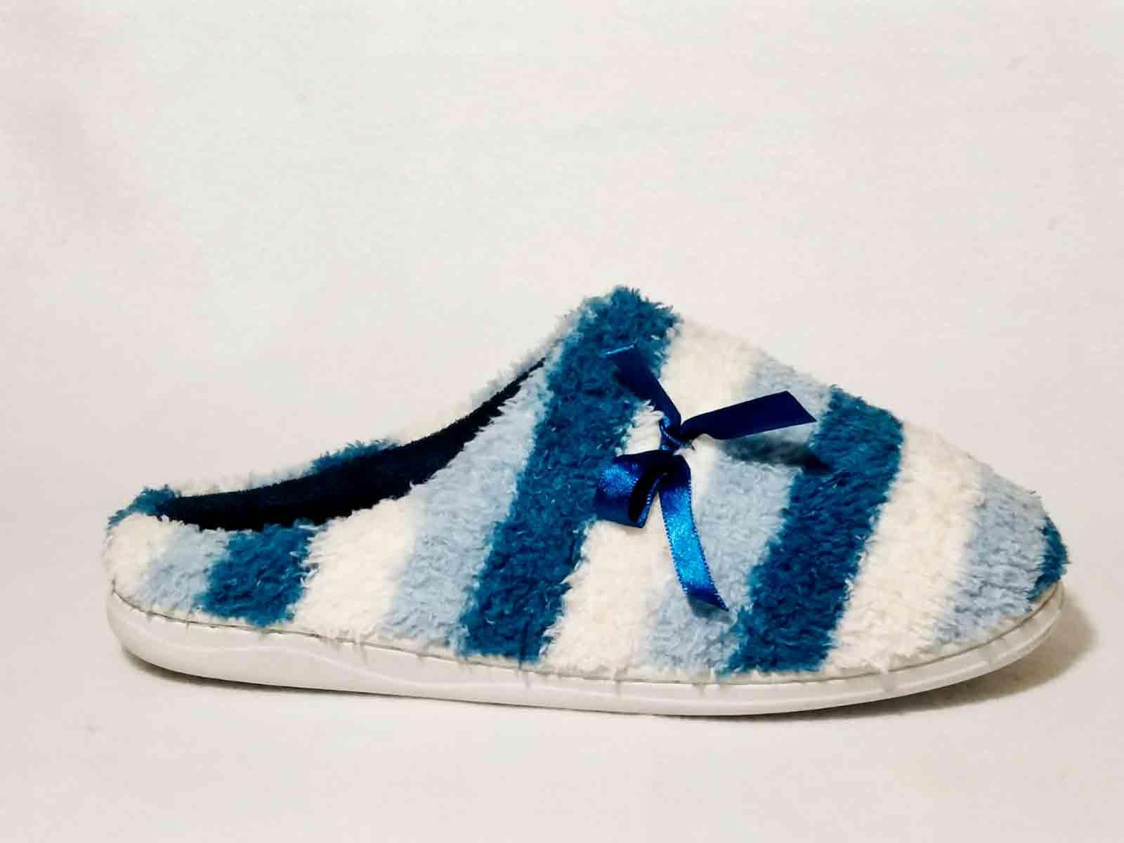 PANTUFLA CHAUDES DAMA ABRIL TOALLA AZUL  -0