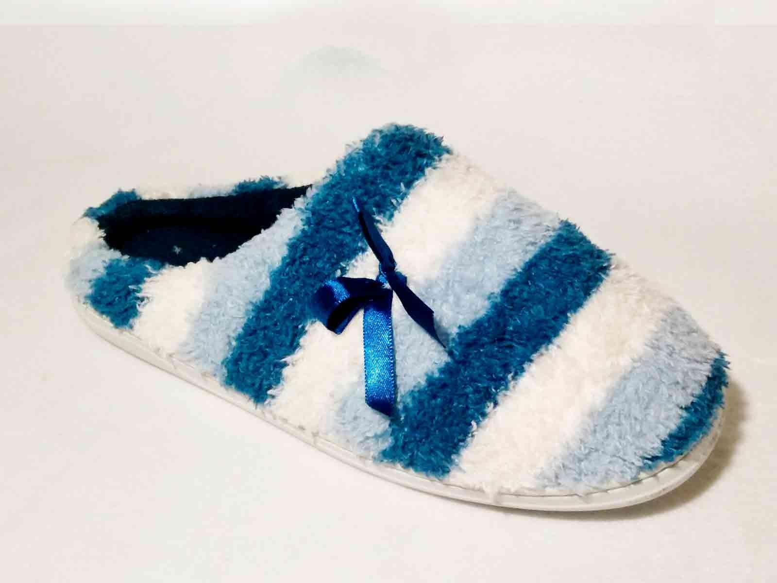 PANTUFLA CHAUDES DAMA ABRIL TOALLA AZUL  -1