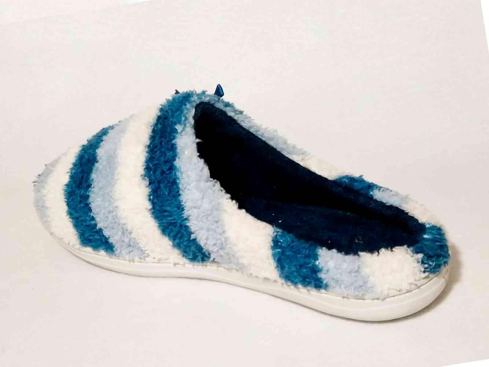 PANTUFLA CHAUDES DAMA ABRIL TOALLA AZUL  -2