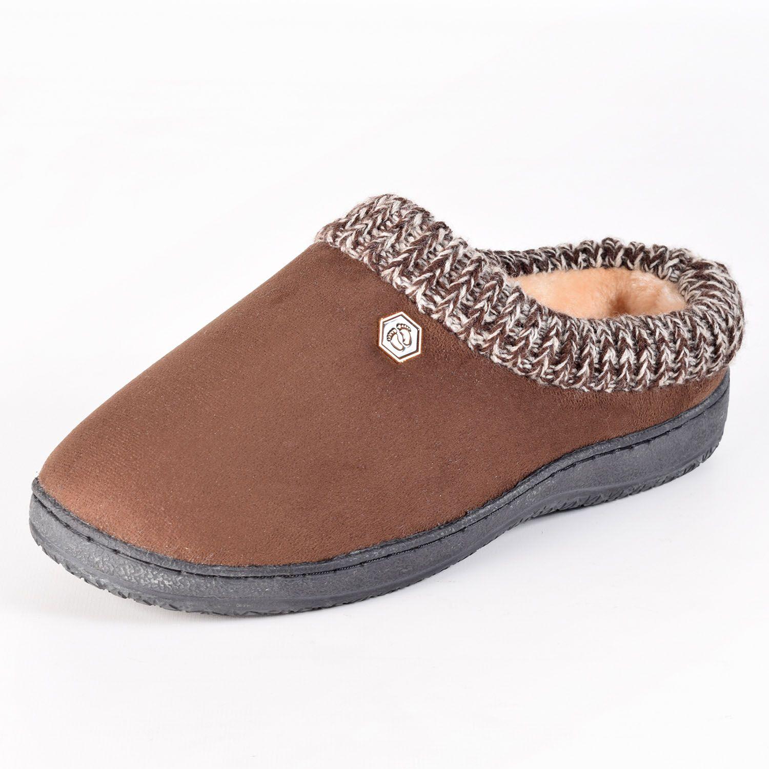 PANTUFLA CHAUDES HOMBRE SIMON SUEDE CUELLO LANA CAFÉ-0
