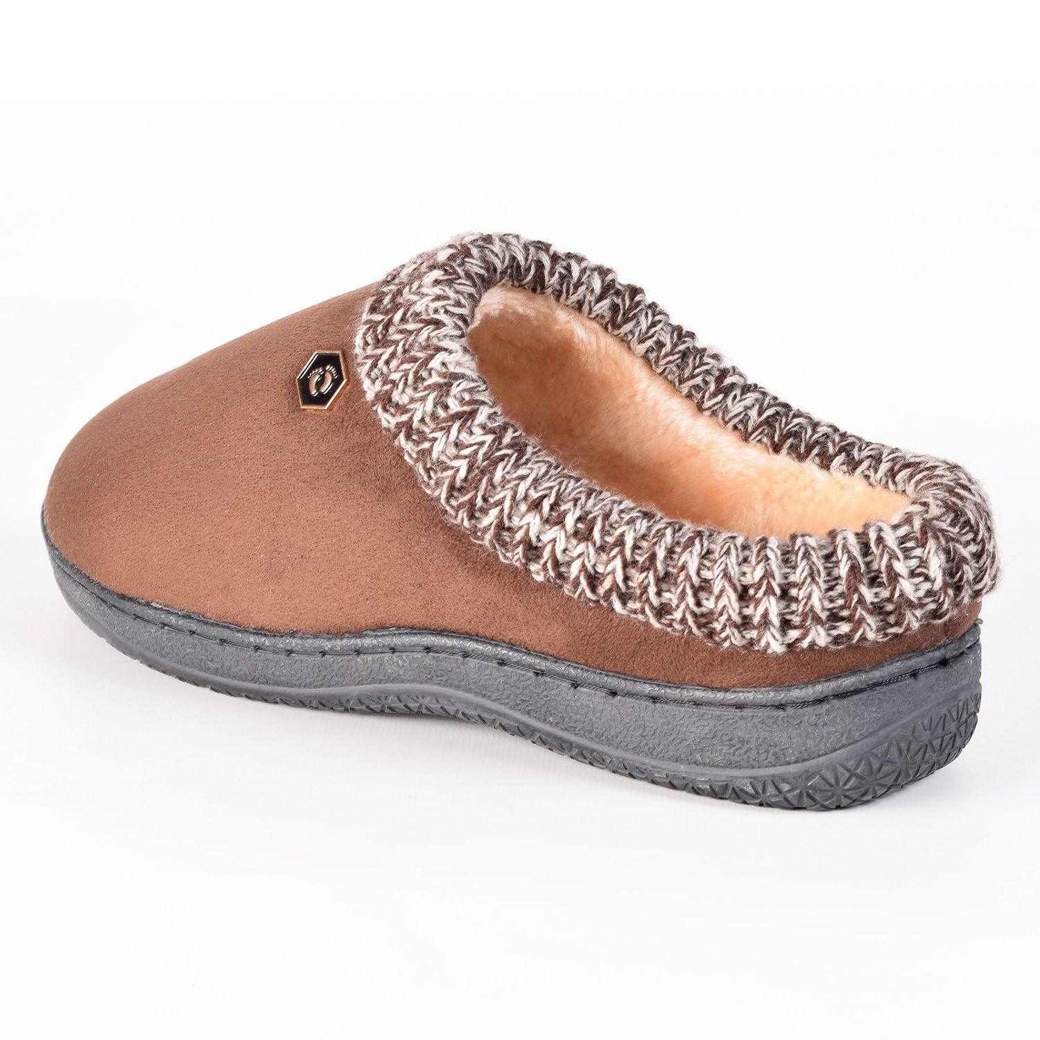 PANTUFLA CHAUDES HOMBRE SIMON SUEDE CUELLO LANA CAFÉ-2