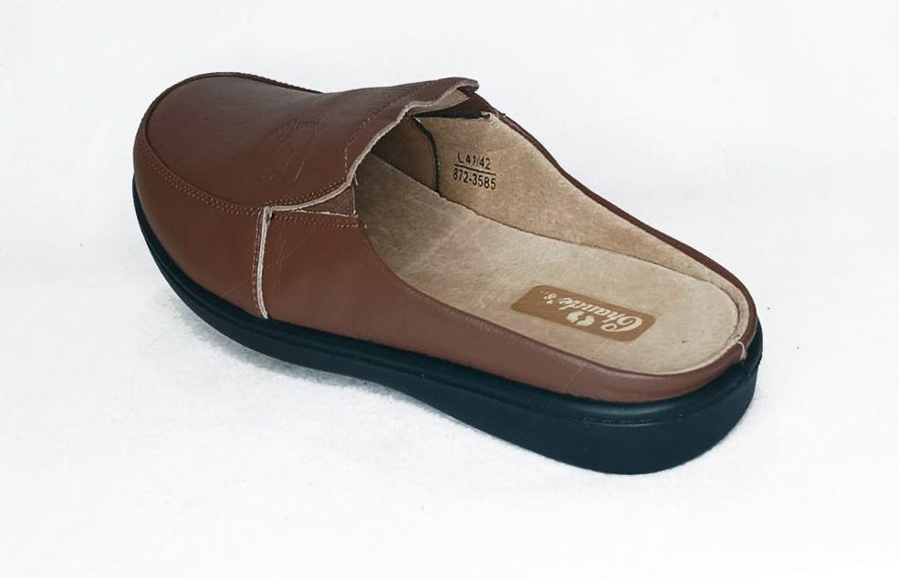 Pantufla Chaudes Hombre Cuero Tostado-2