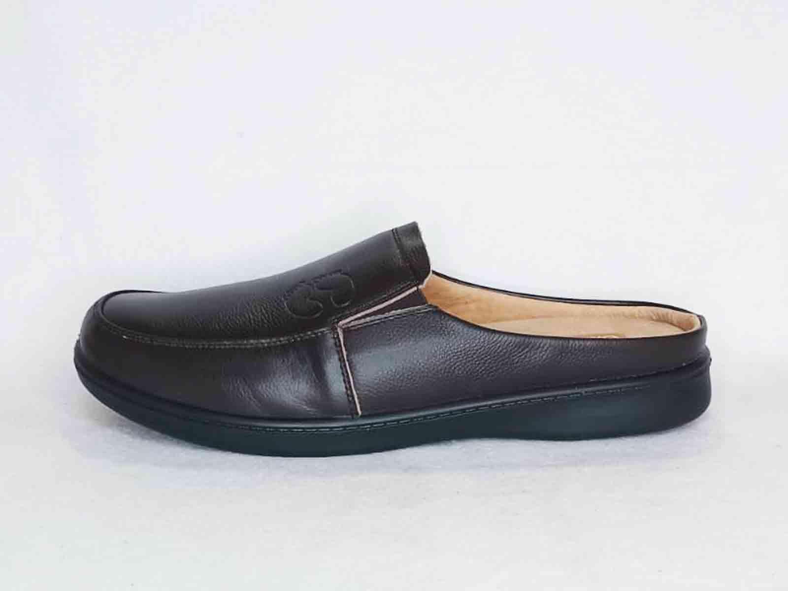 Pantufla Chaudes Hombre Cuero Café-Bernardo-1