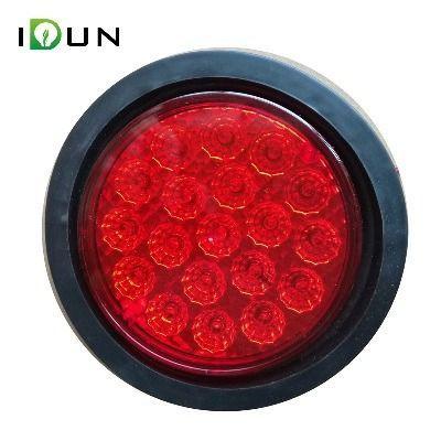 4" Diametro Farol de 19 LED Multivoltaje Rojo-0