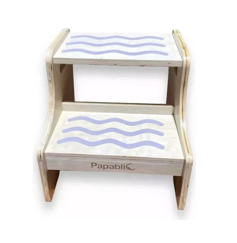 Piso Alzador Escala Para Niños De Madera Banco Taburete-0