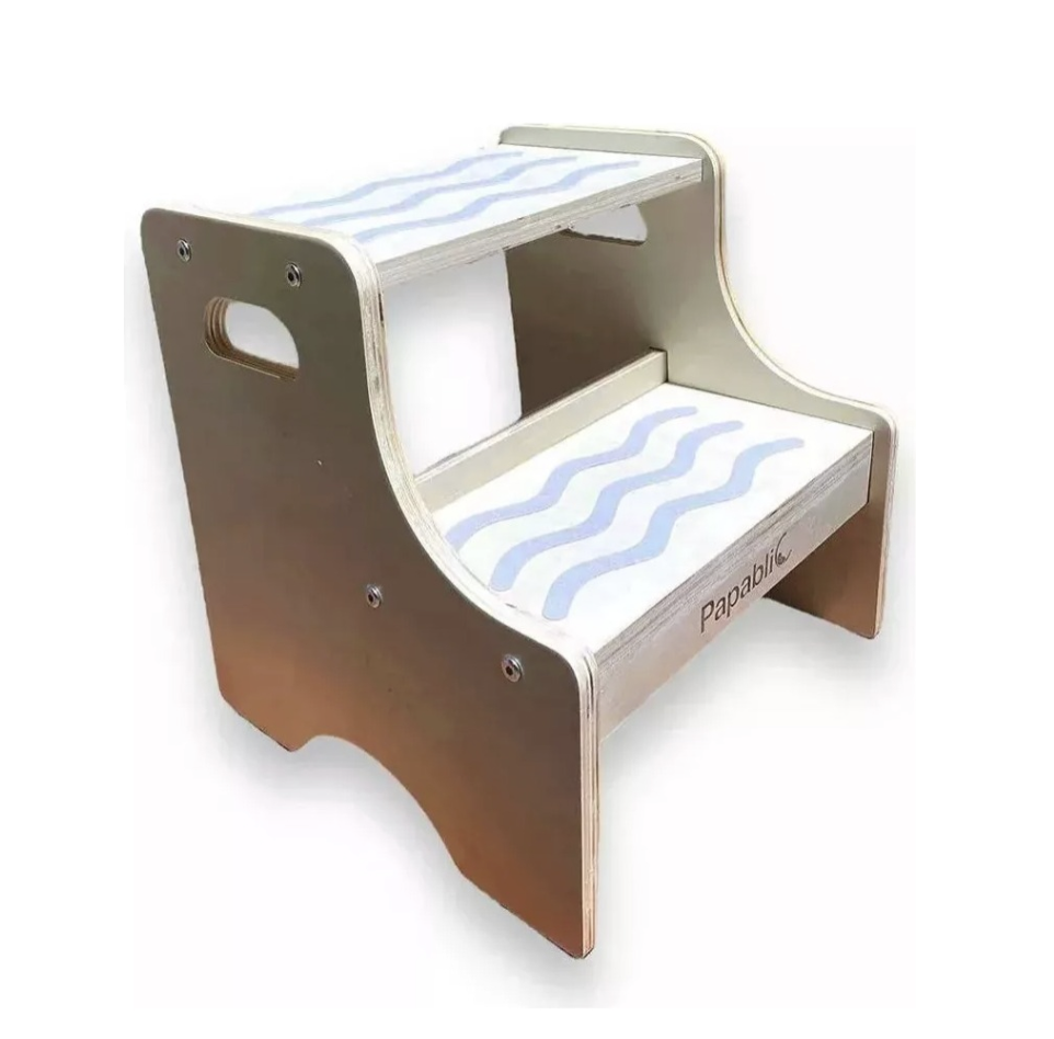 Piso Alzador Escala Para Niños De Madera Banco Taburete-2