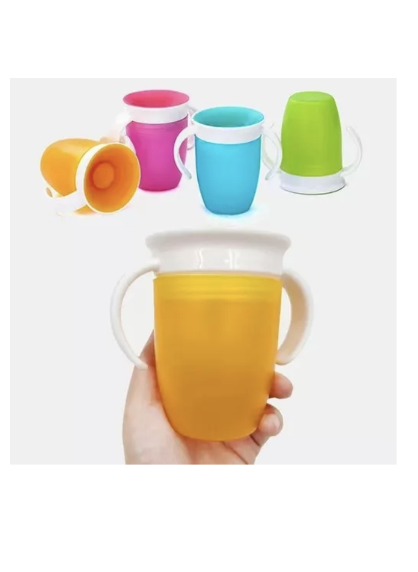 Vaso Taza 360 Entrenador Antiderrame Bebé Colores -3