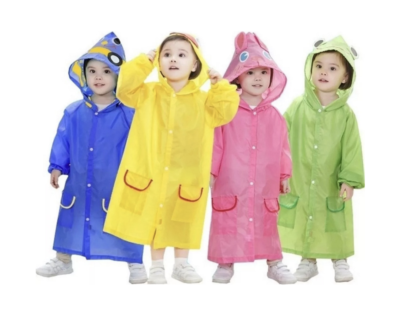 Poncho Impermeable Para Niños Diferentes Colore-4