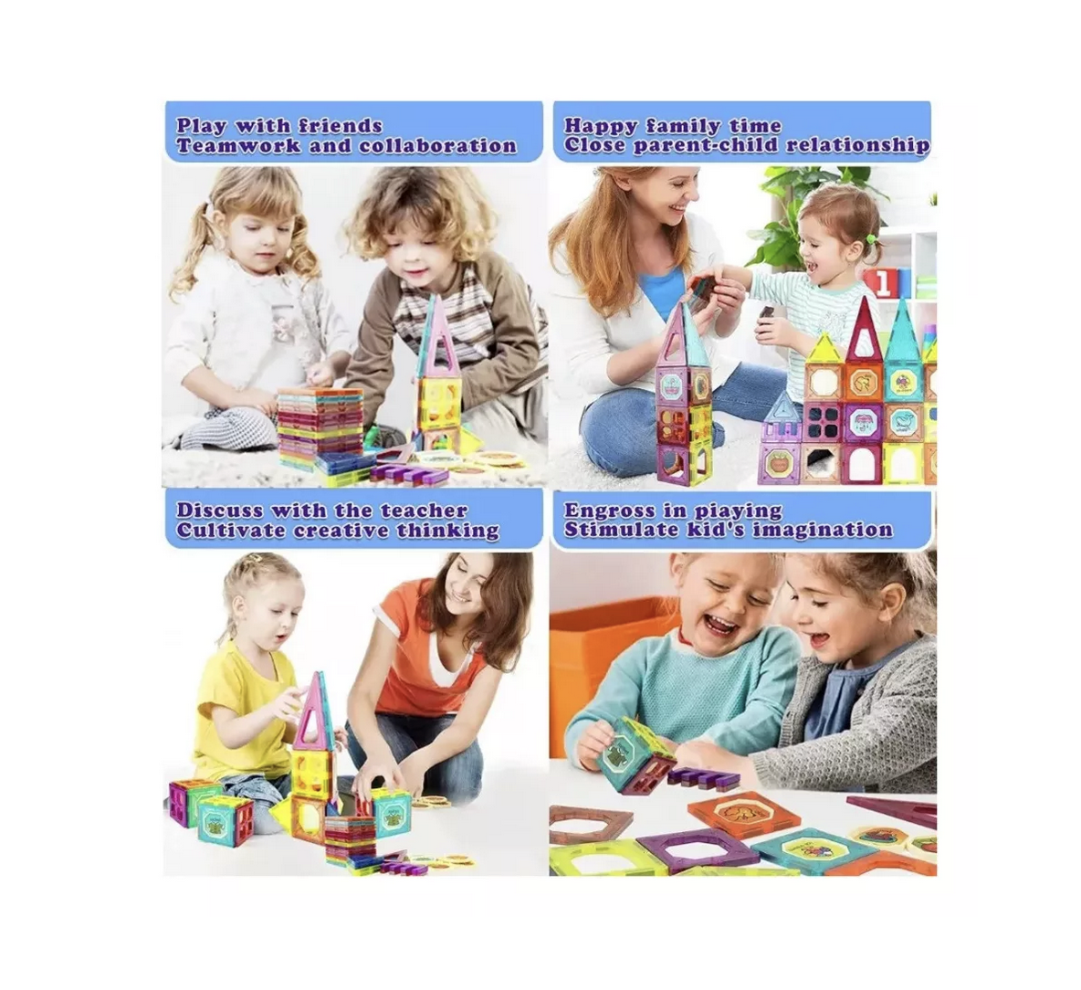 Bloques Magnéticos Genéricos 32 Piezas - Auto Cohete Didactico-7