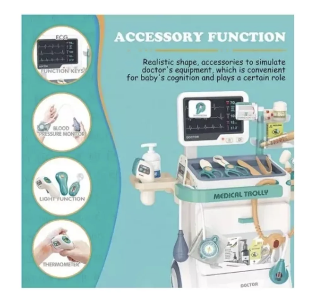 Set De Juego Consultorio Medico Electrocardiograma 26 Pzas-4