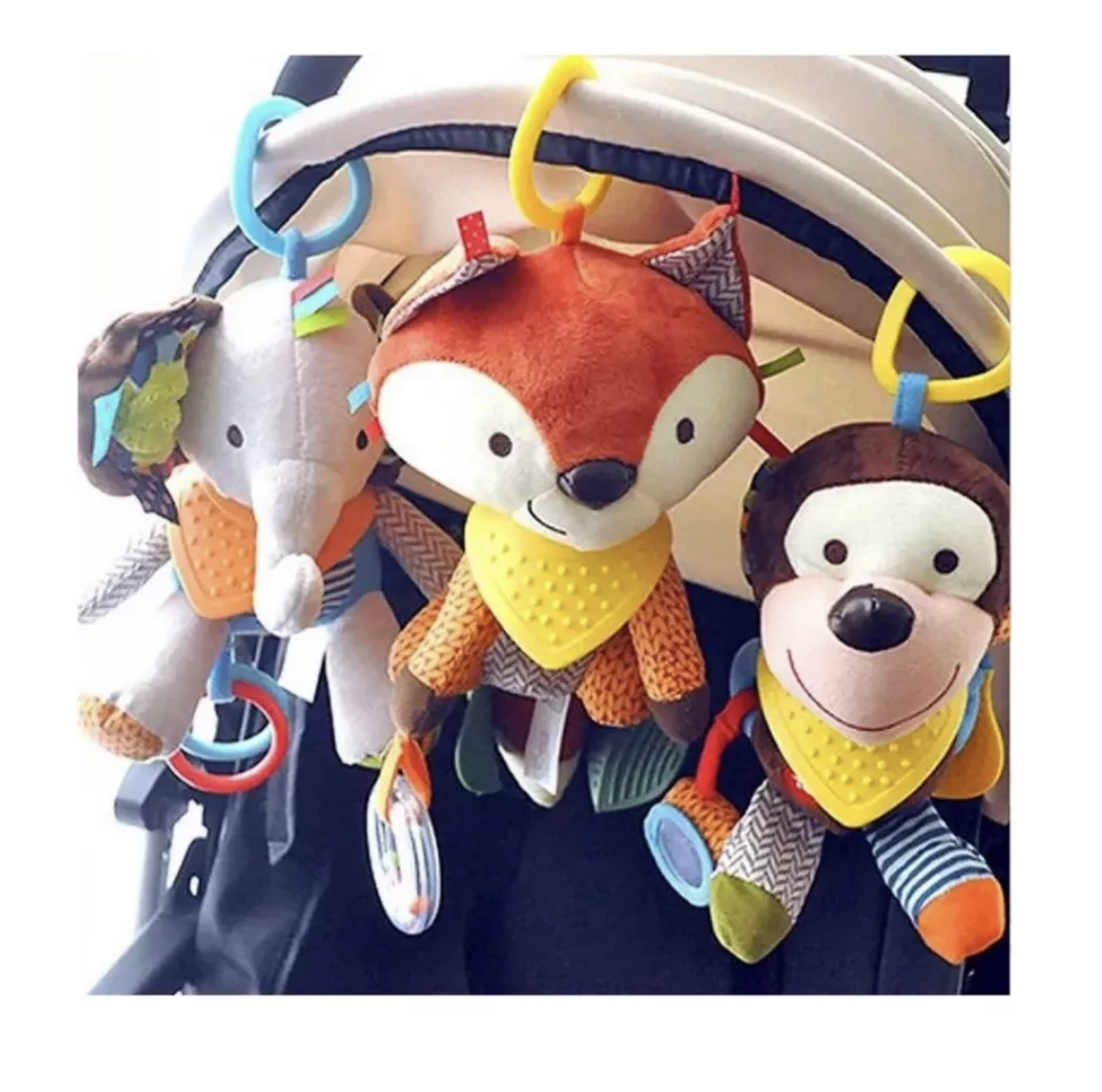 Juguete Sensorial Sonajero Con Mordedor Peluche Para Bebé-2