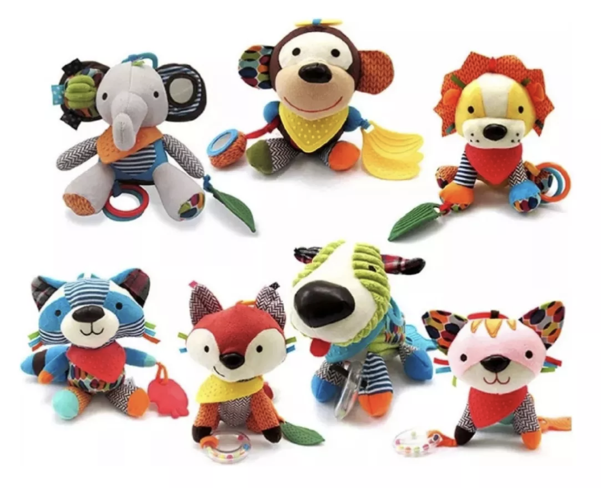 Juguete Sensorial Sonajero Con Mordedor Peluche Para Bebé-3