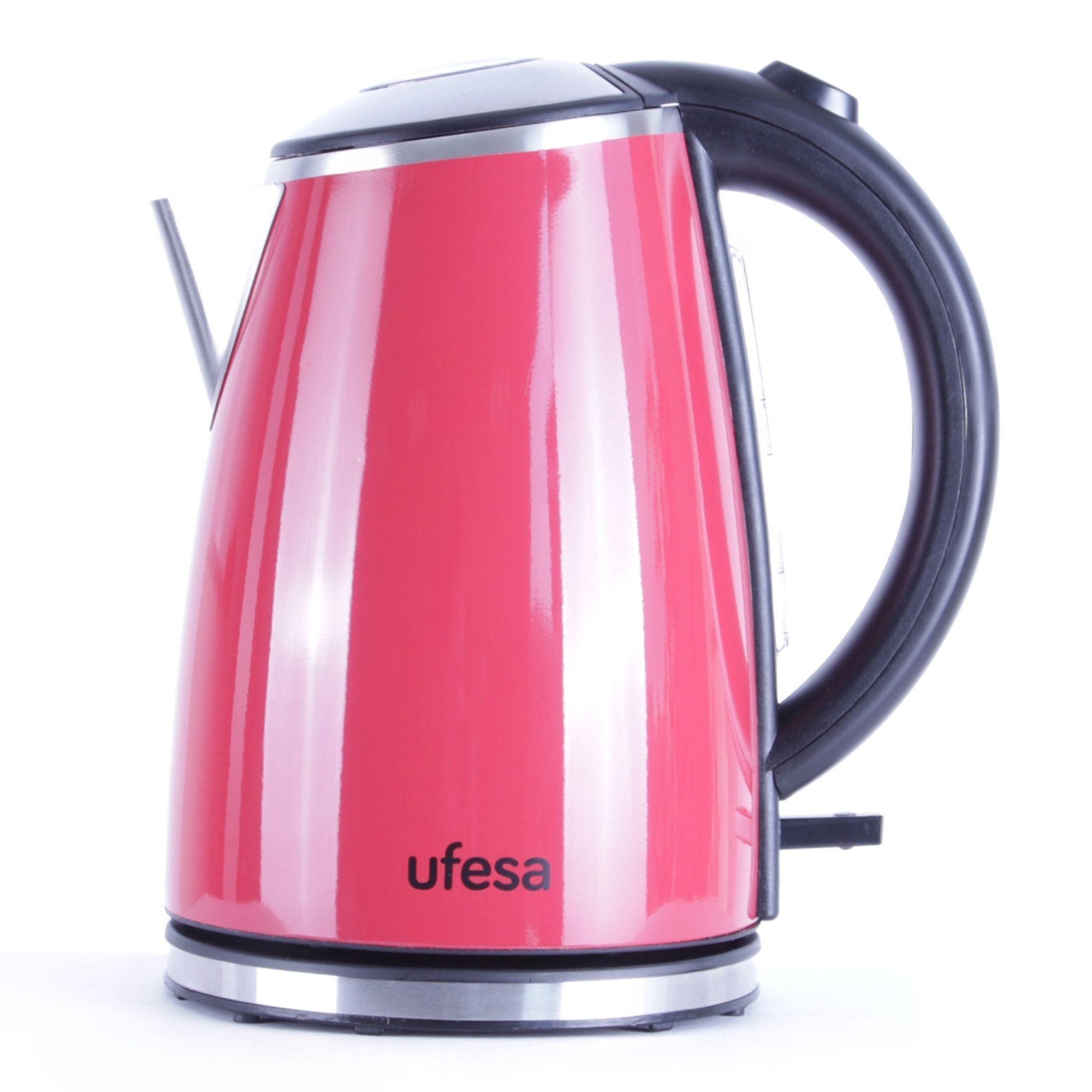 Hervidor Ufesa HA1274E Inox Rojo 1,7 Lts-0
