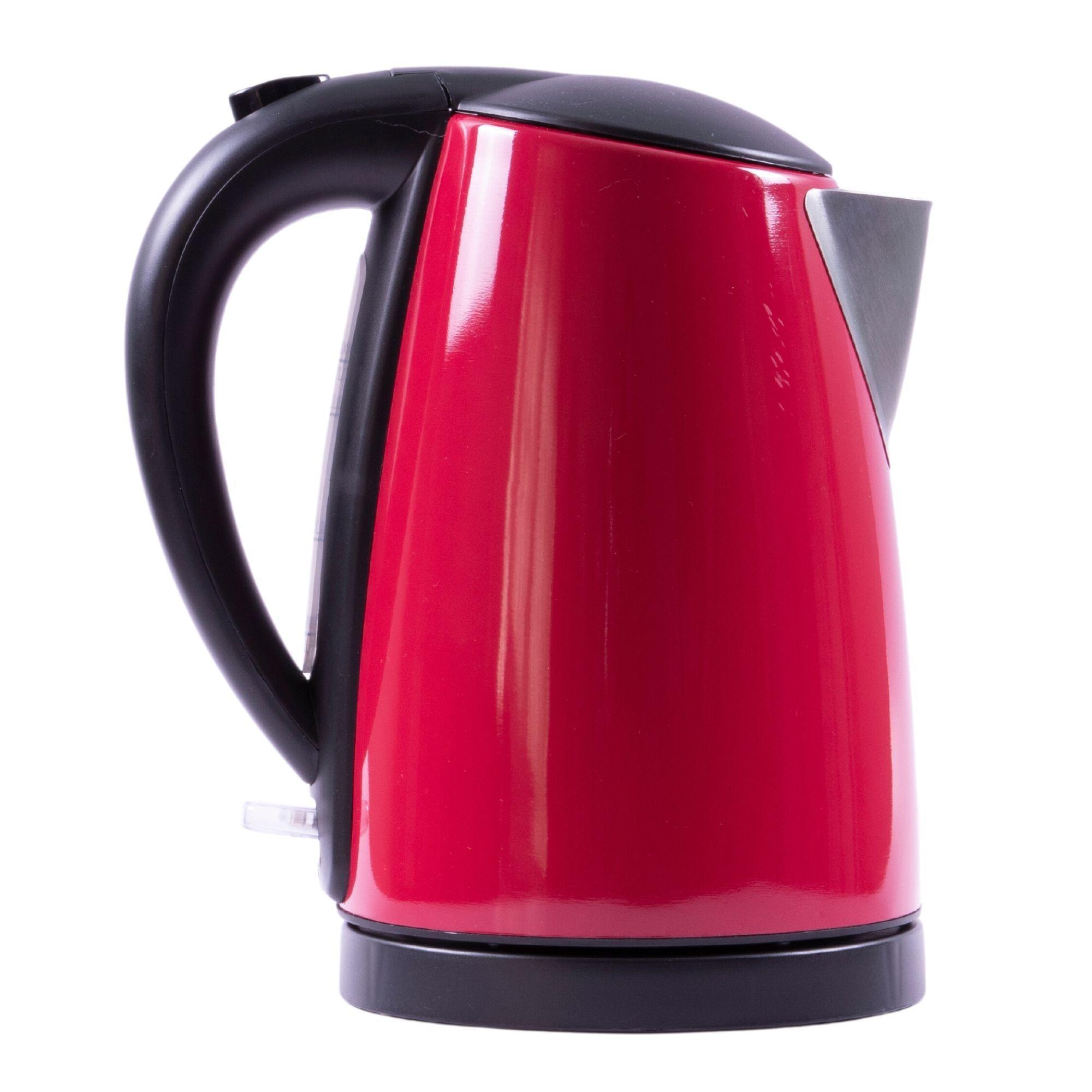 Hervidor Valory VK1000 Inox Rojo 1,7 Lts-0