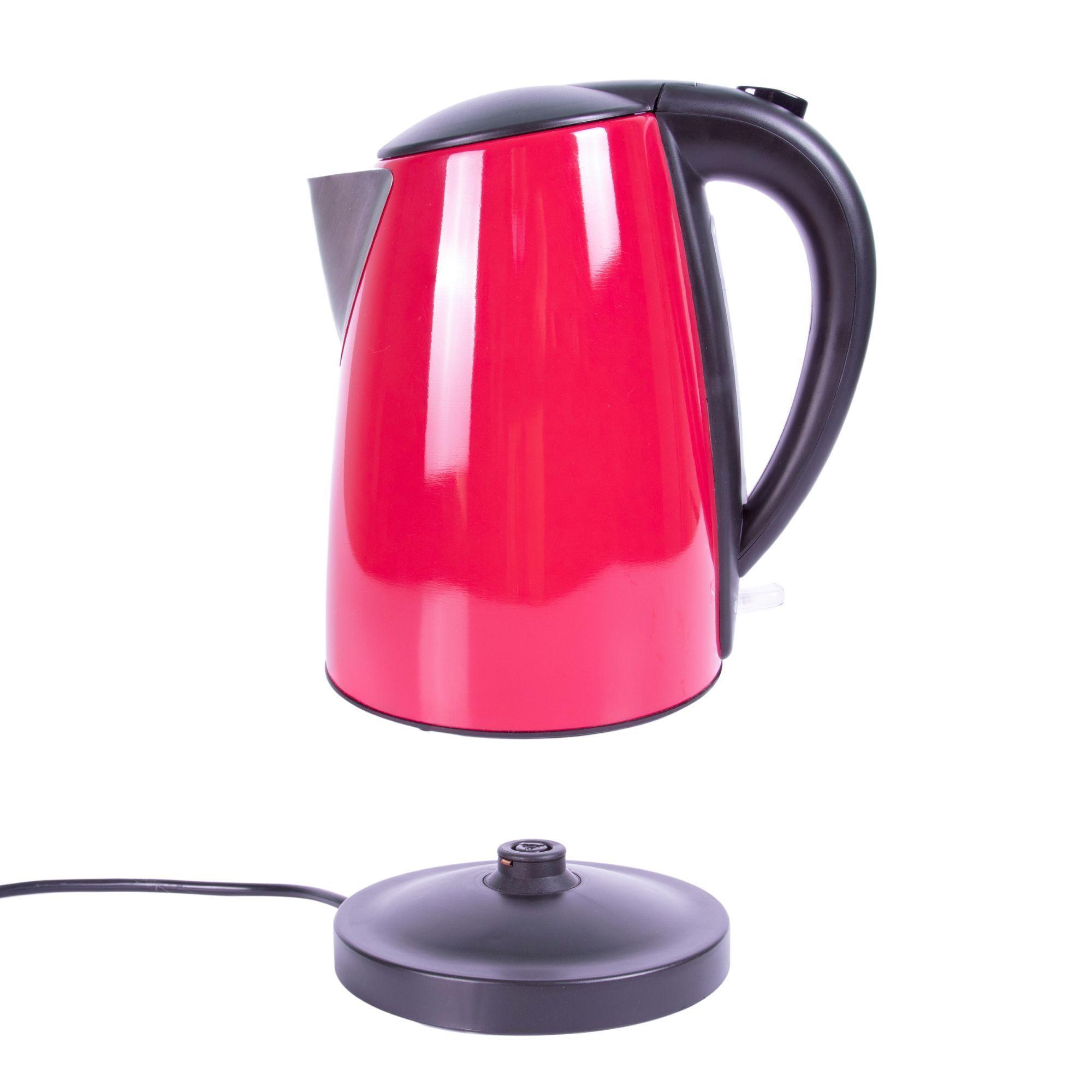 Hervidor Valory VK1000 Inox Rojo 1,7 Lts-1