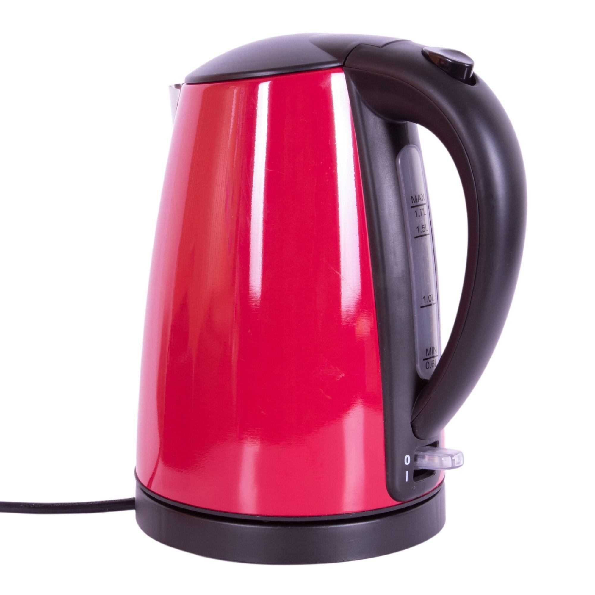 Hervidor Valory VK1000 Inox Rojo 1,7 Lts-6