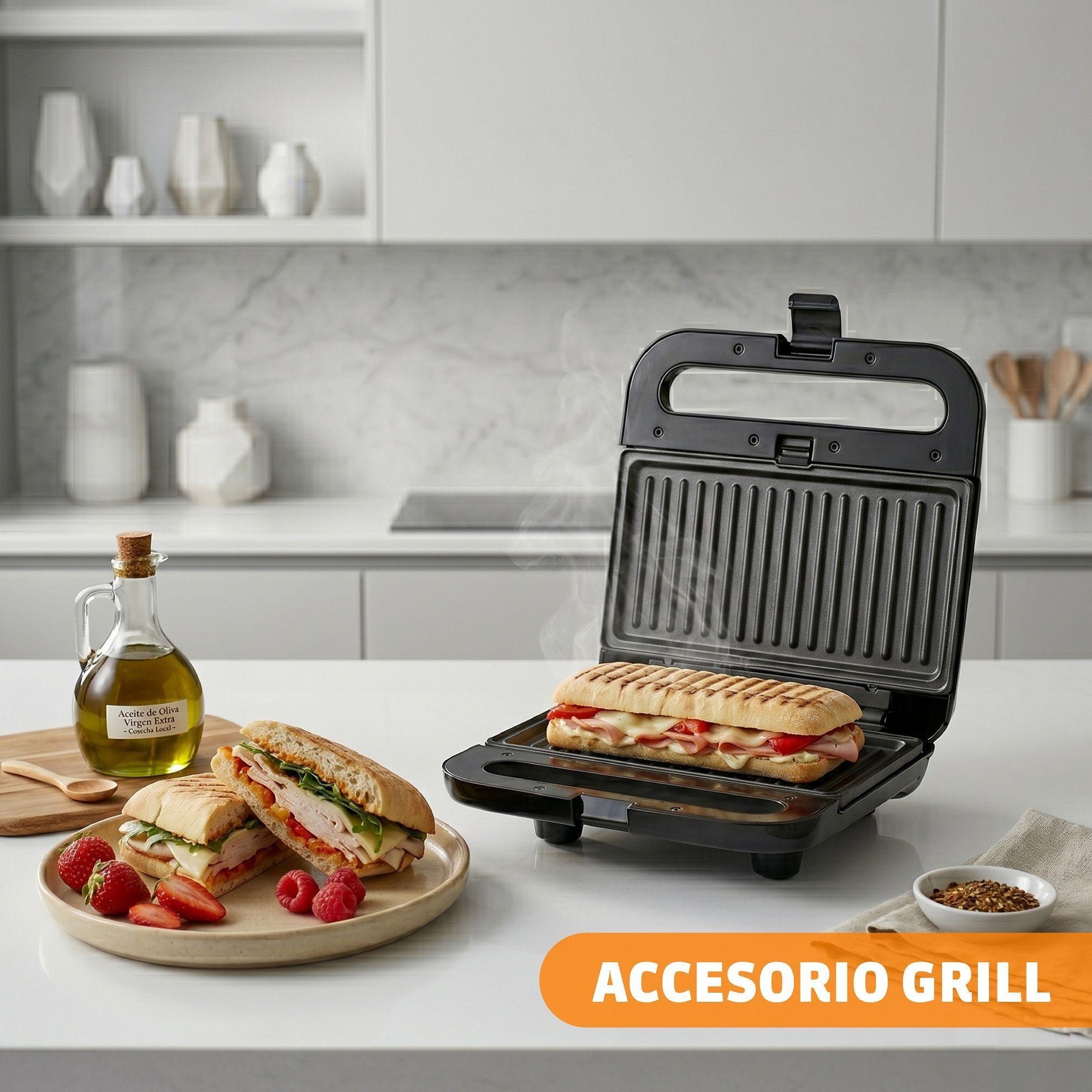 Sandwichera Somela SG3000 3 en 1 Negro 850 W-4