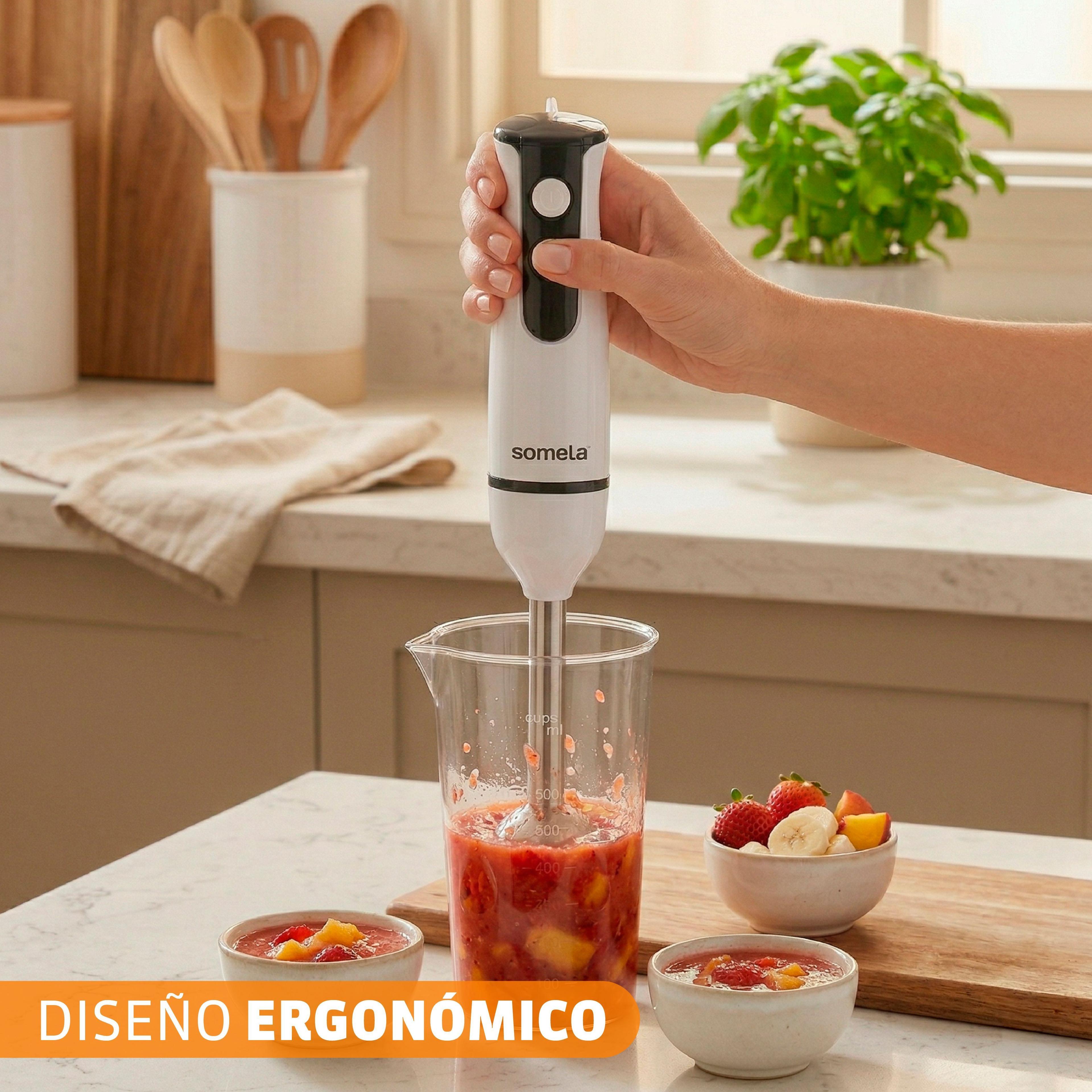 Minipimer Somela HB2500 BerryMix Plus Blanco-2