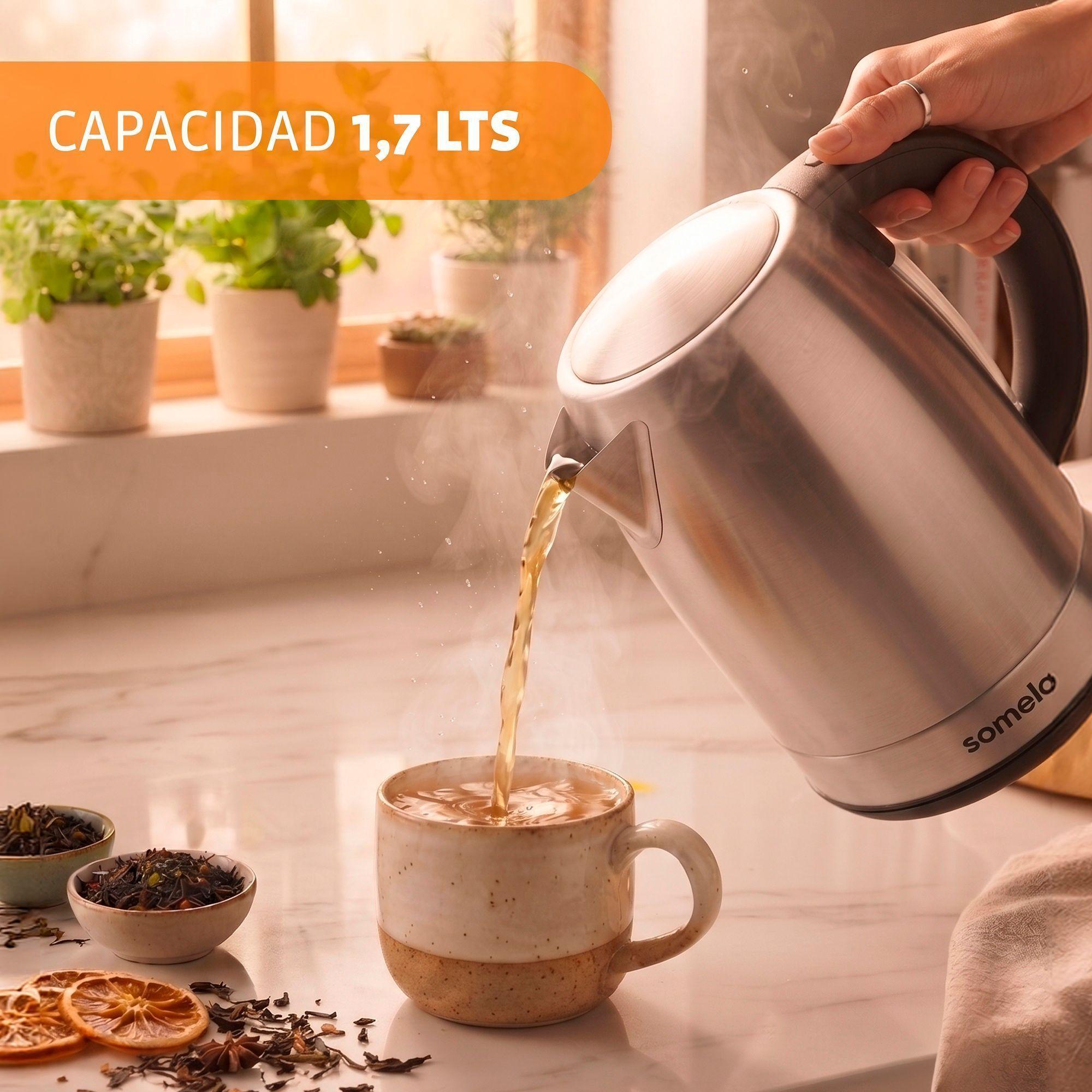 Hervidor Somela HE1725 InoxBoil Gris 1 7 Lts 2200 W-2