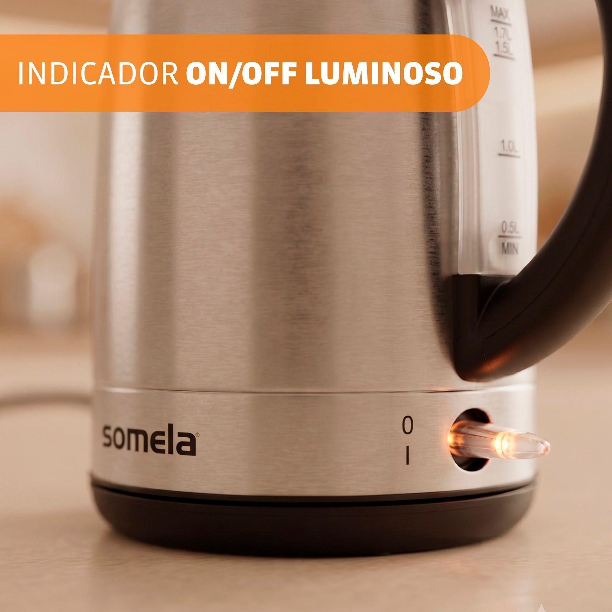 Hervidor Somela HE1725 InoxBoil Gris 1 7 Lts 2200 W-3