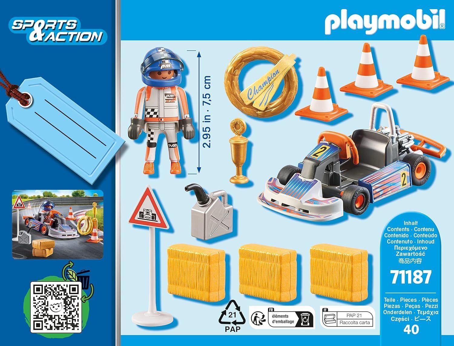 PLAYMOBIL JUEGO DE REGALO GO KART RACER PM71187-2