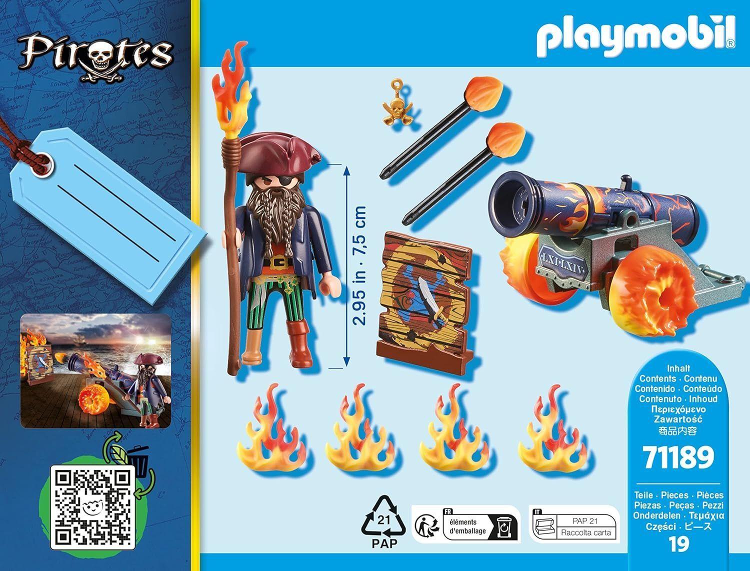 PLAYMOBIL SET DE REGALO PIRATA CON CAÑÓN PM71189-2