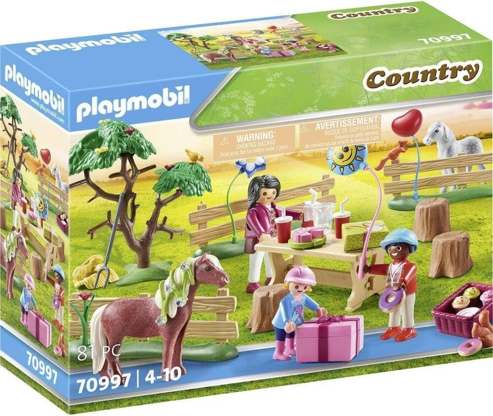 PLAYMOBIL FIESTA DE CUMPLEAÑOS DE LA GRANJA DE PONIS PM70997-0