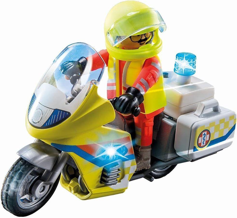 PLAYMOBIL MOTOCICLETA DE RESCATE CON LUZ INTERMITENTE PM71205 -2