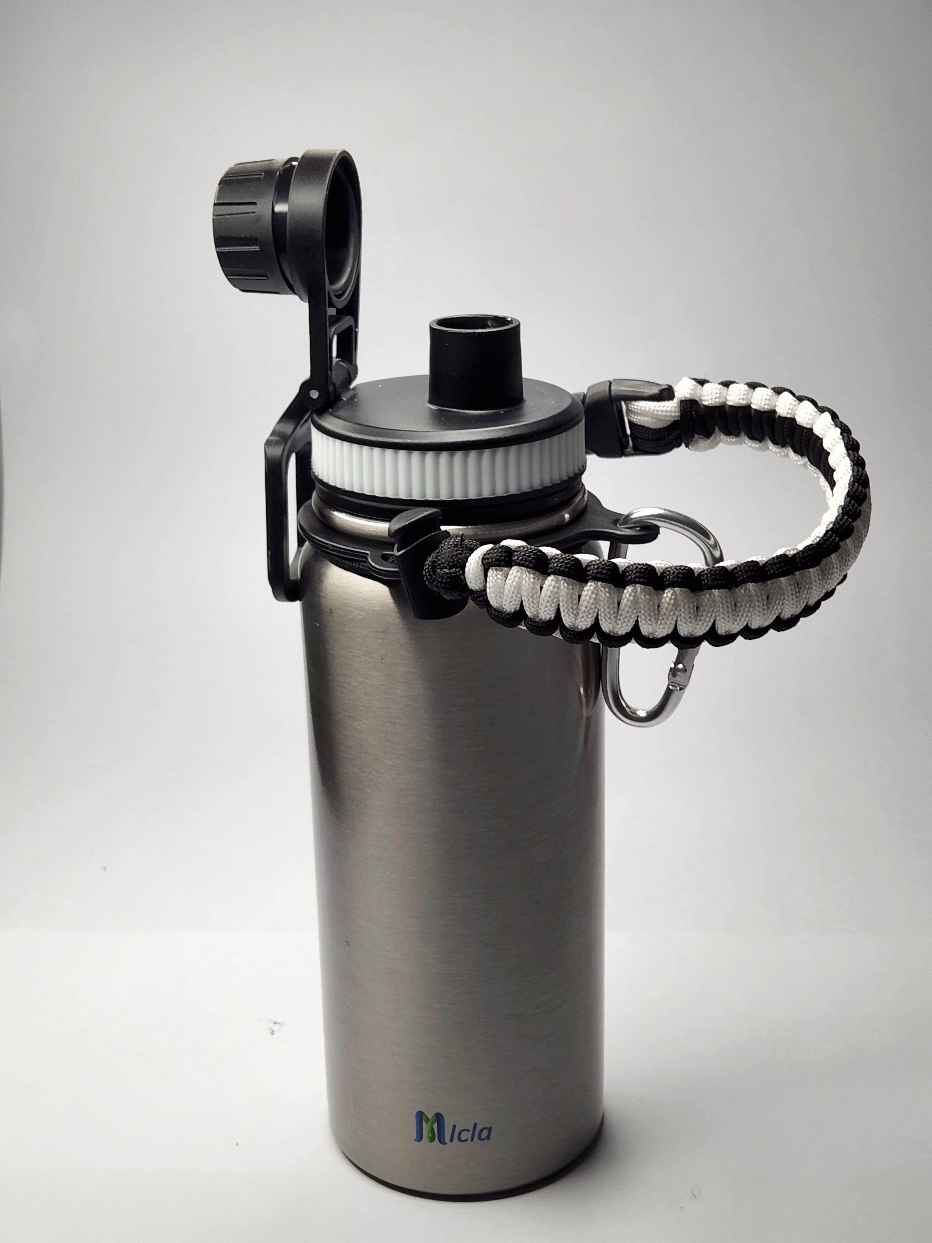 Botella de agua insulada con cuerda Paracord-2