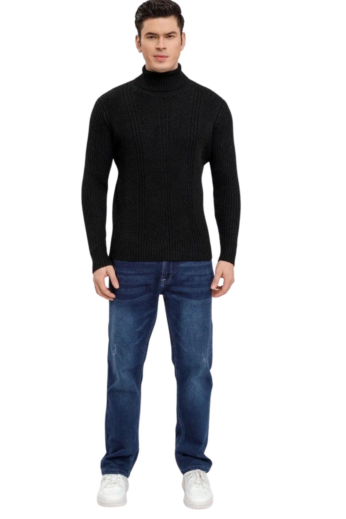 Sweater Lana Hombre Cuello Subido Beatle, Excelente Calidad 118-3
