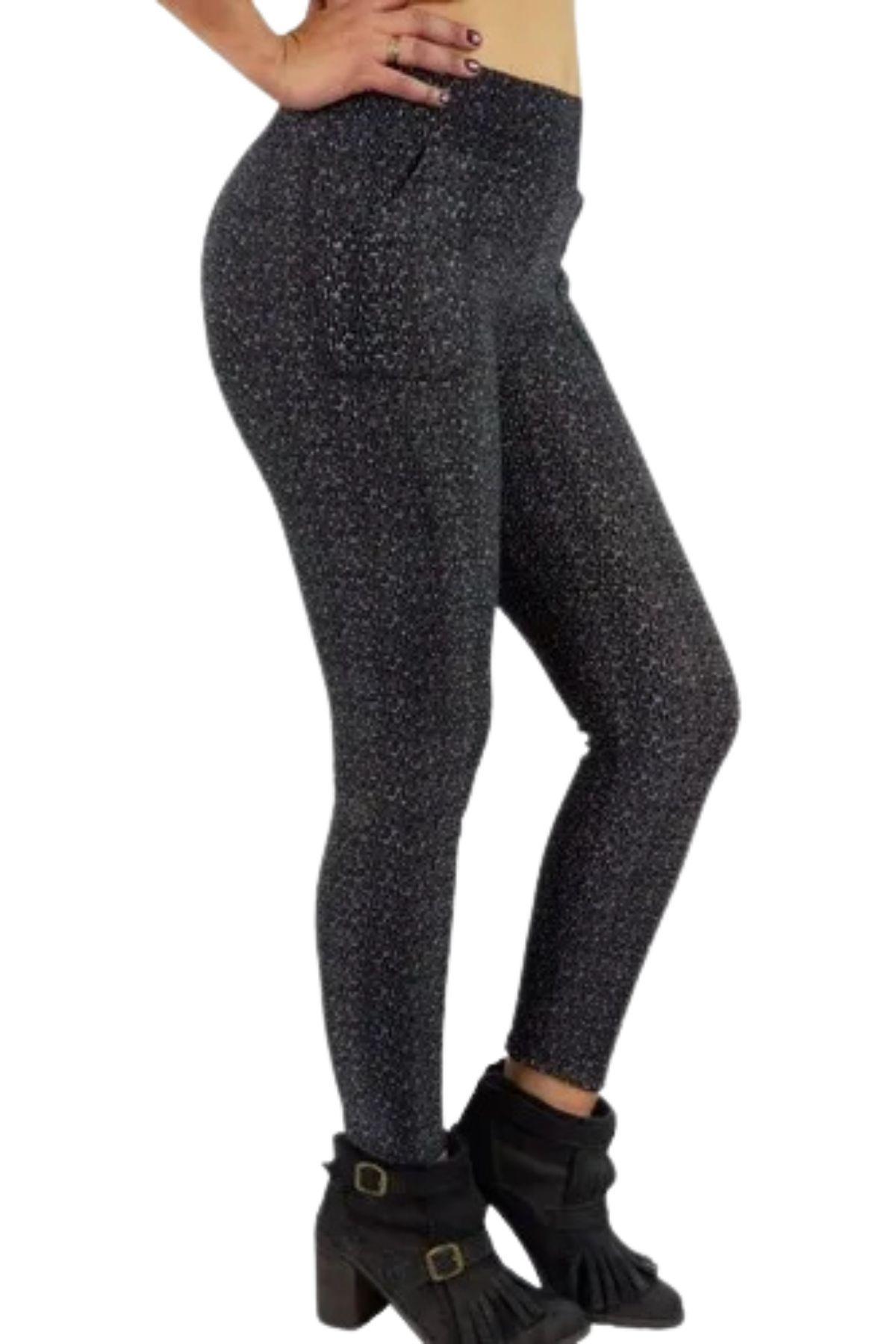 Calza Invierno Mujer Forro Piel, Elasticadas, Tiro Alto 102-1