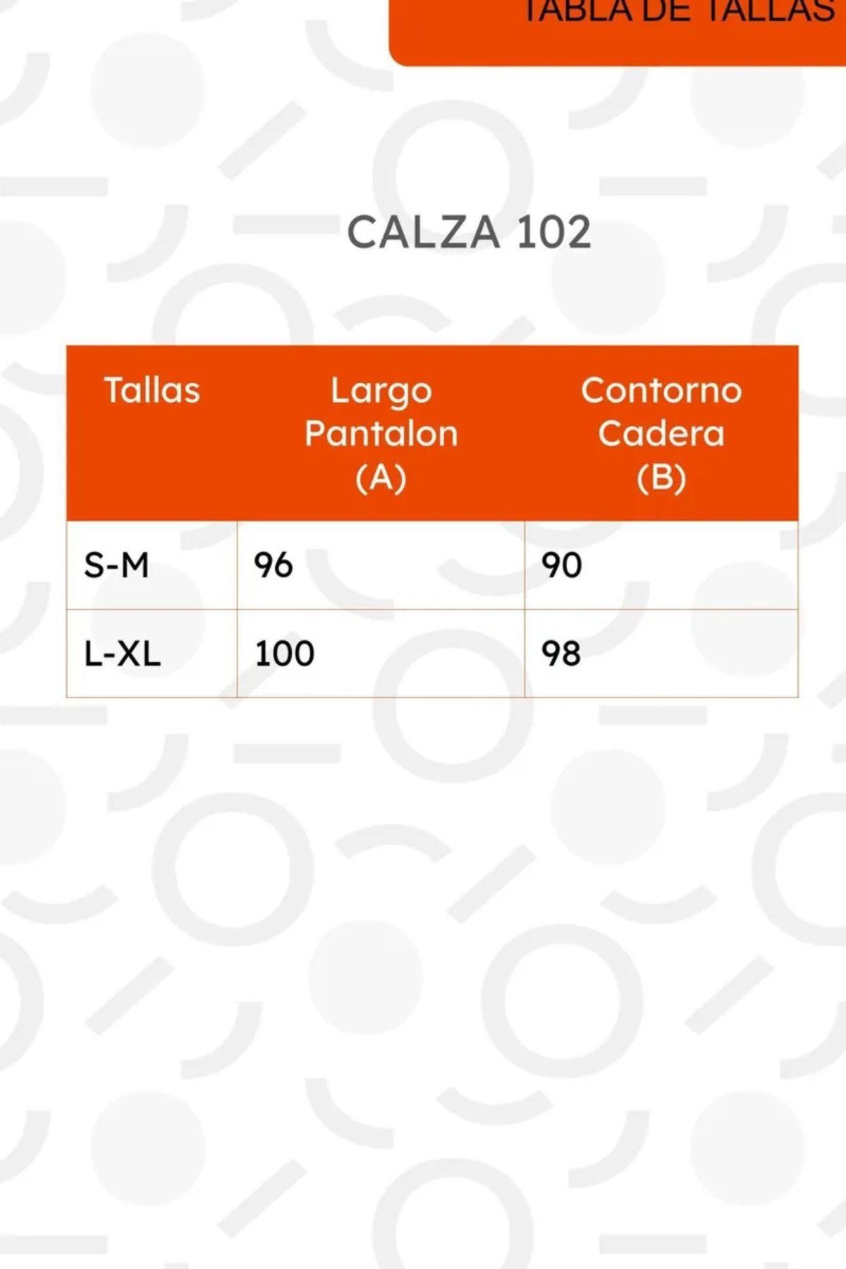 Calza Invierno Mujer Forro Piel, Elasticadas, Tiro Alto 102-4