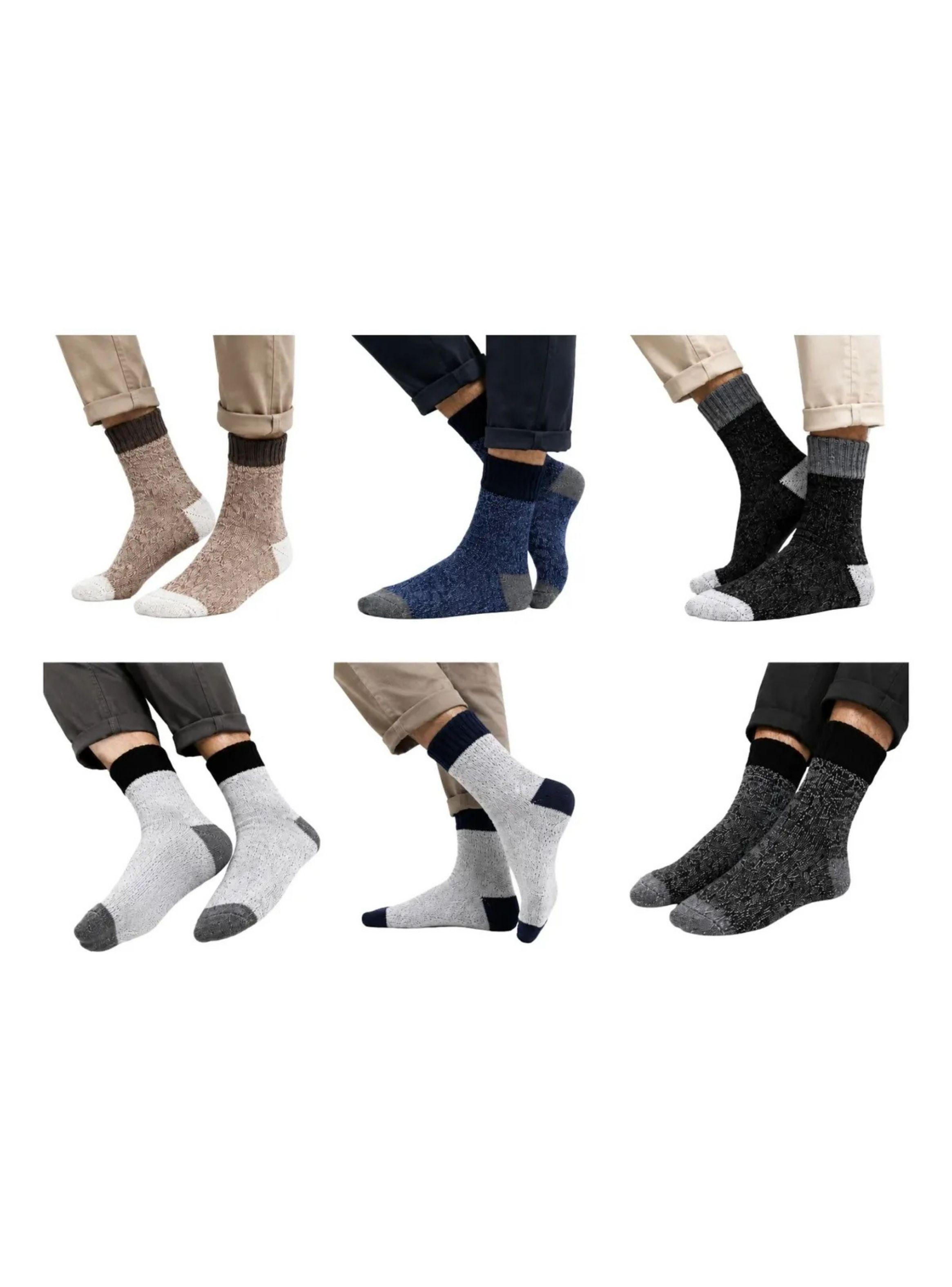 Pack 12 Pares Calcetas De Lana Térmicos Gruesos Invierno 2142-4