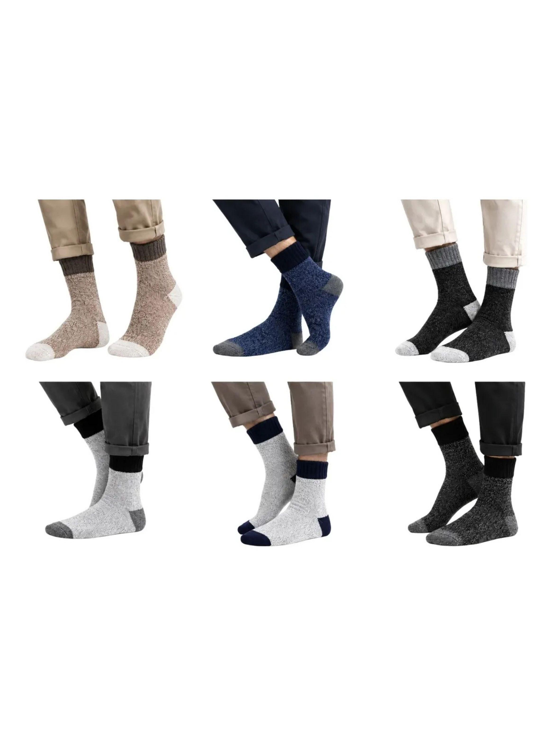 Pack 12 Pares Calcetas De Lana Térmicos Gruesos Invierno 2142-5