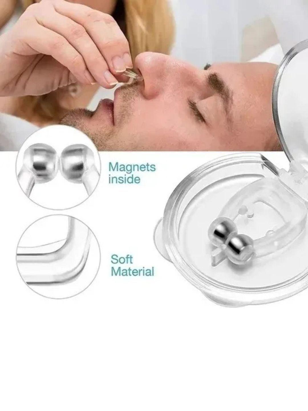 Pack 2 Clip Nasal Anti Ronquidos Silicona Magnético. Estuche-4