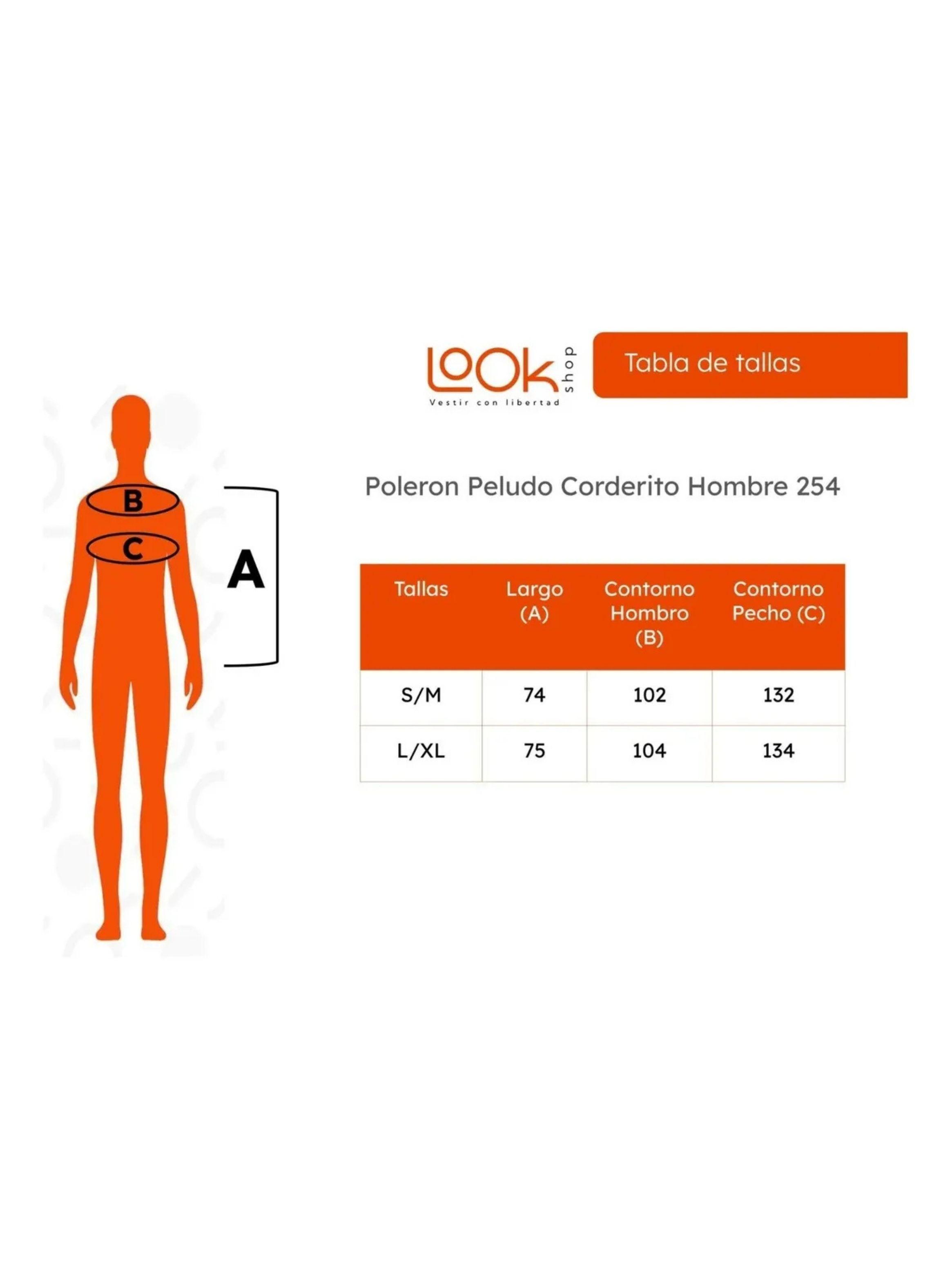 Poleron Peludo Corderito Cierre Hombre Premium 254-5