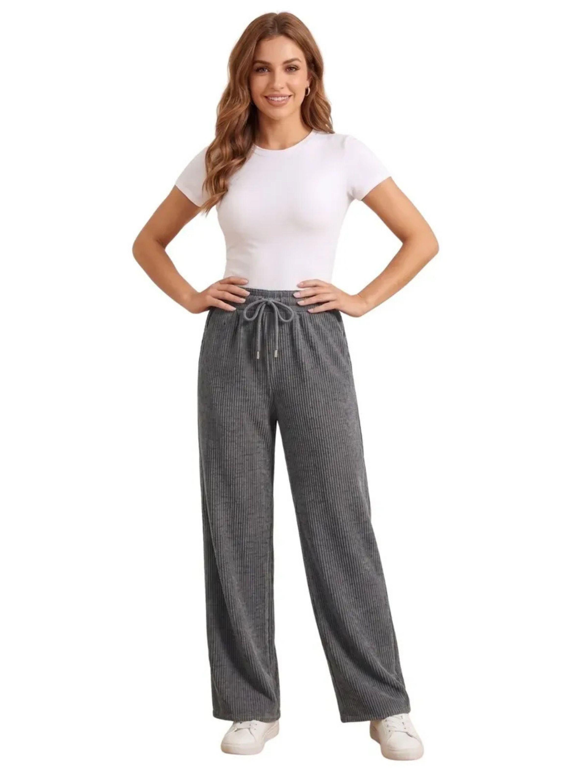 Pantalón Mujer Recto Buzo Jogger Versátil Interior Polar 0004-0