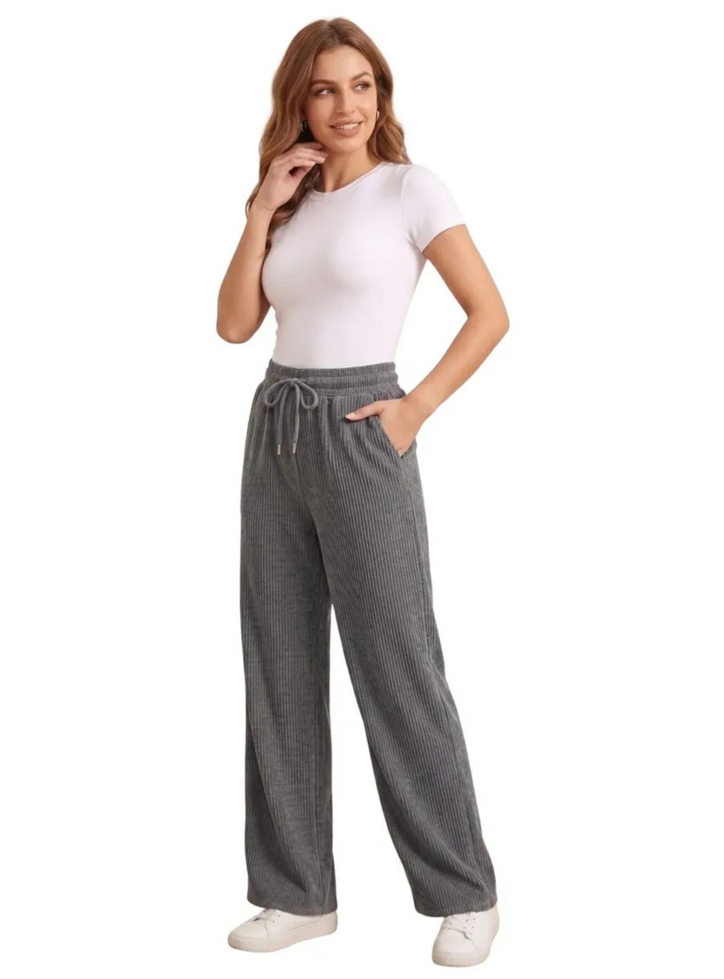 Pantalón Mujer Recto Buzo Jogger Versátil Interior Polar 0004-1