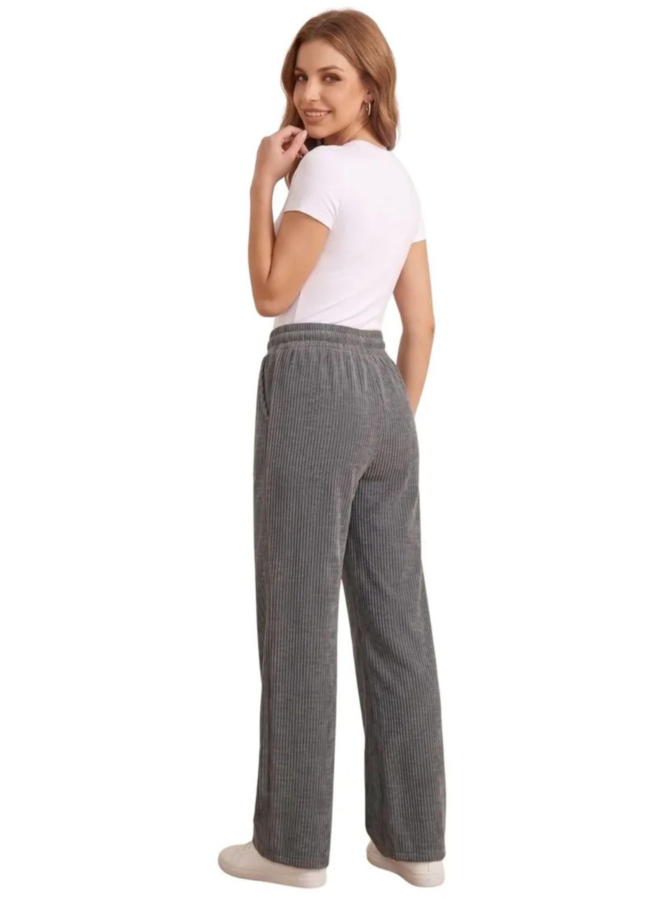 Pantalón Mujer Recto Buzo Jogger Versátil Interior Polar 0004-2