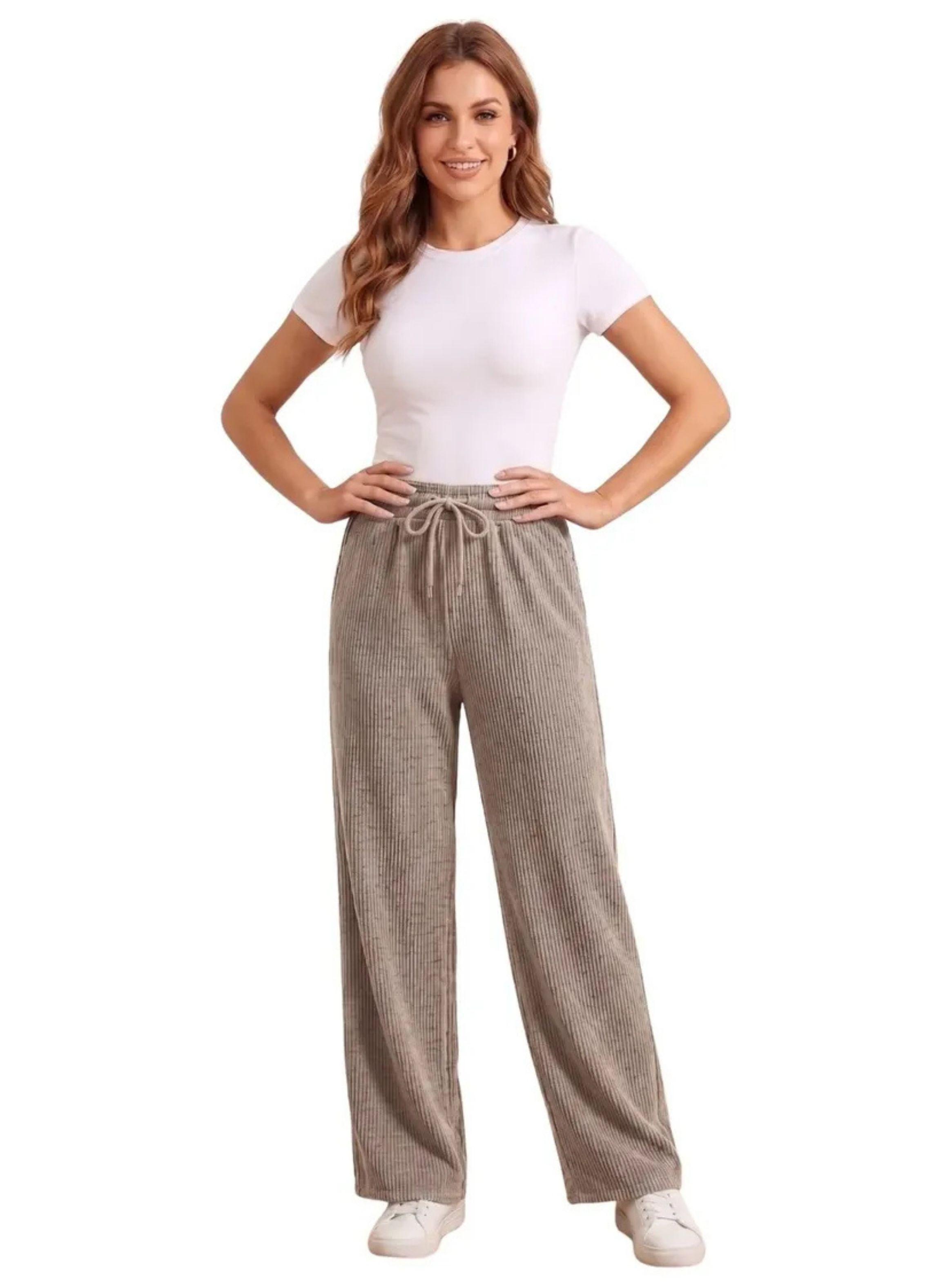 Pantalón Mujer Recto Buzo Jogger Versátil Interior Polar 0004-0