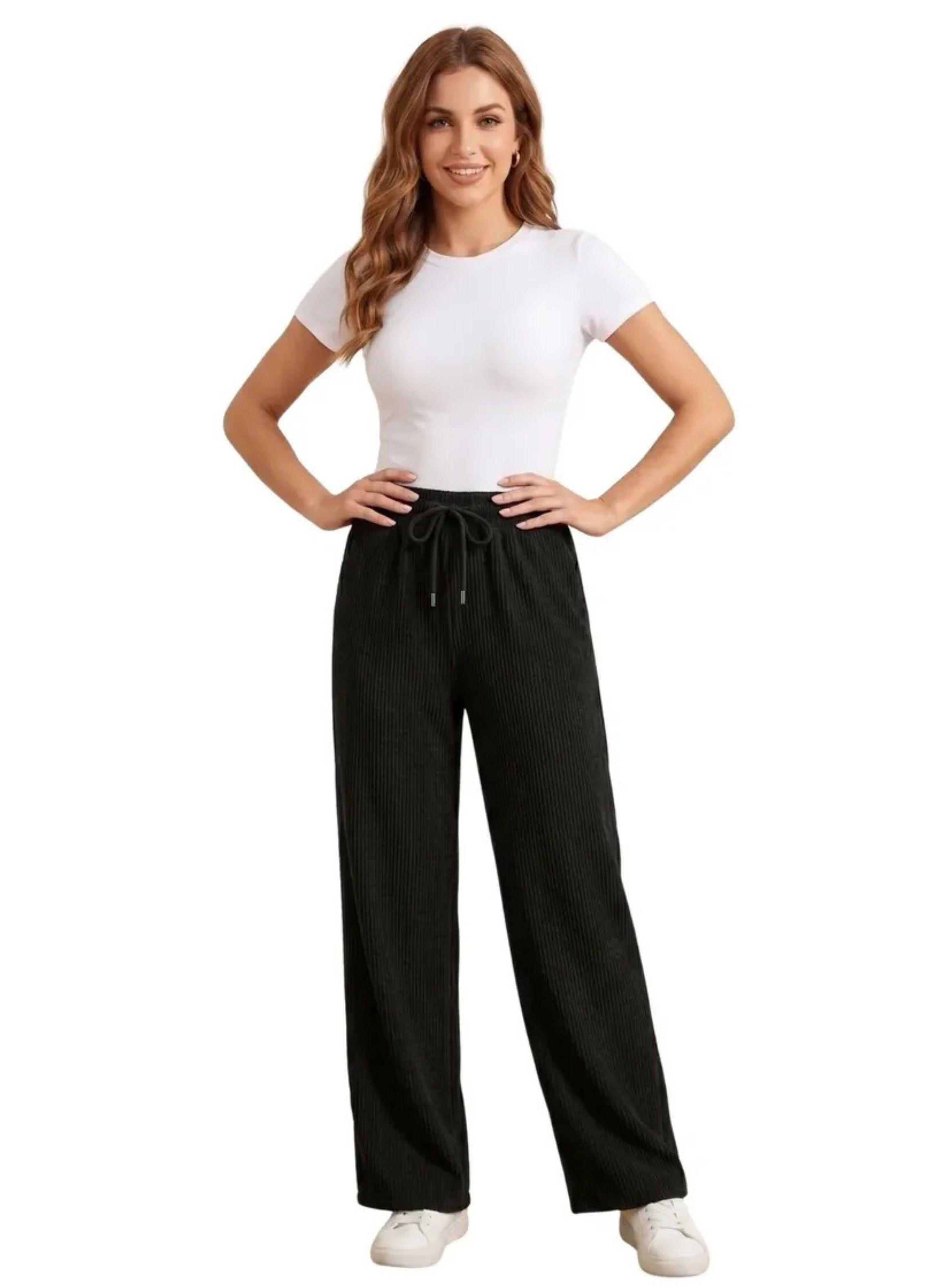 Pantalón Mujer Recto Buzo Jogger Versátil Interior Polar 0004-0
