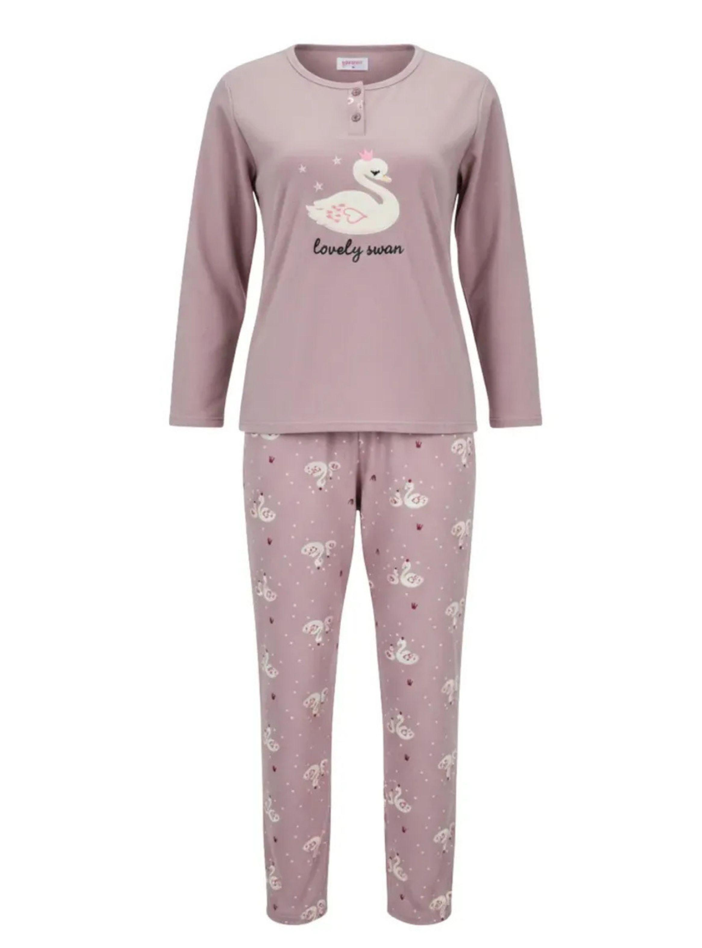 Pijama Mujer Micropolar. Flamengo. Dos Botones 495-4