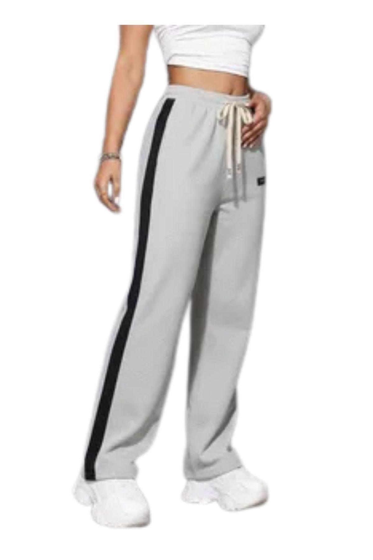 Pantalón Recto Buzo Algodón. Oversize Pierna Ancha. 8643-1